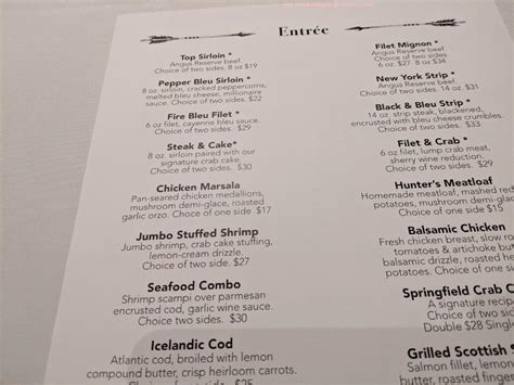 springfield grille boardman menu